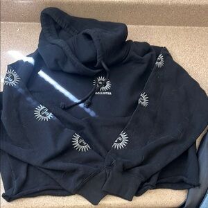 Hollister Black Pullover with Sun Motif